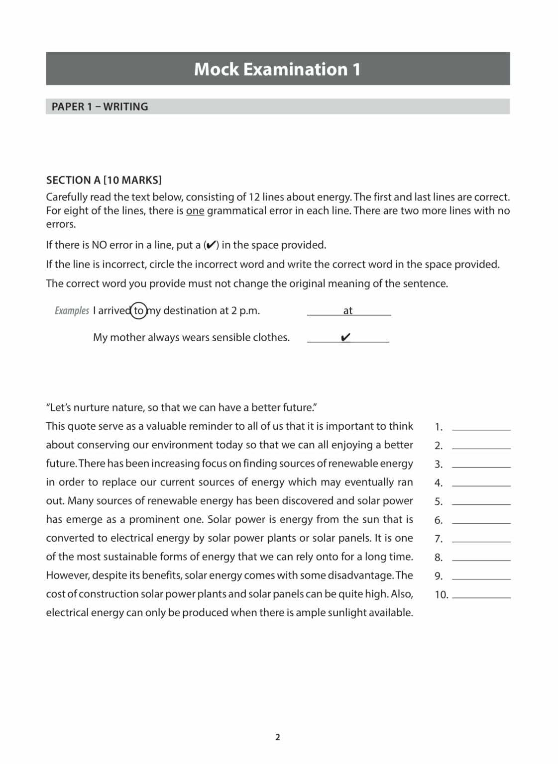 Ace Your O-Level English Mock Examination Papers 1 & 2