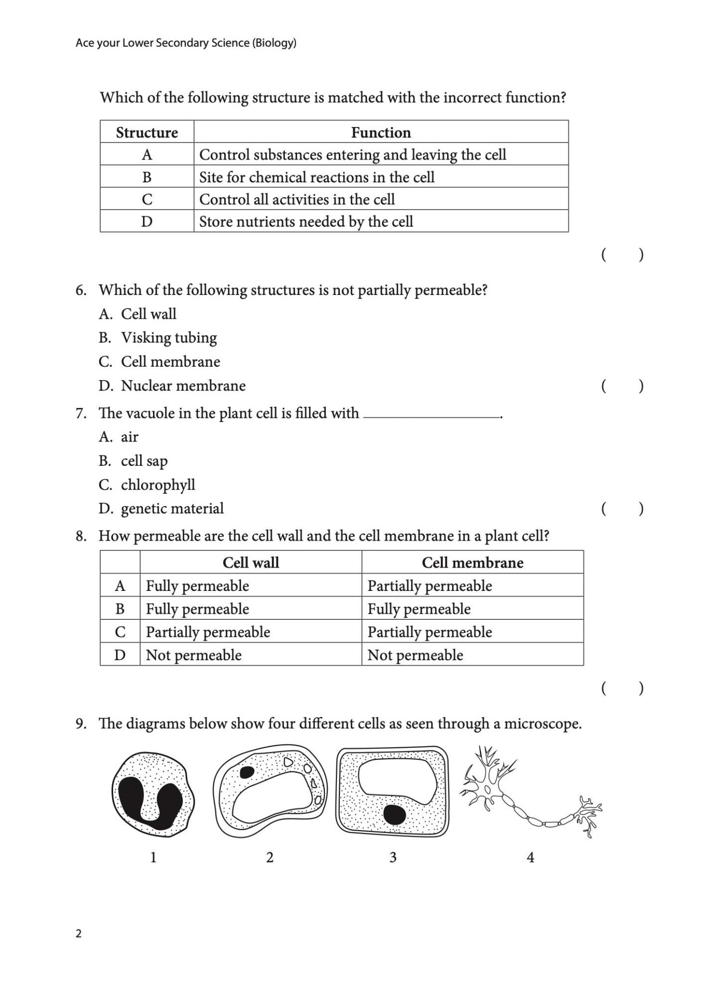 Ace Your Lower Secondary Science Biology