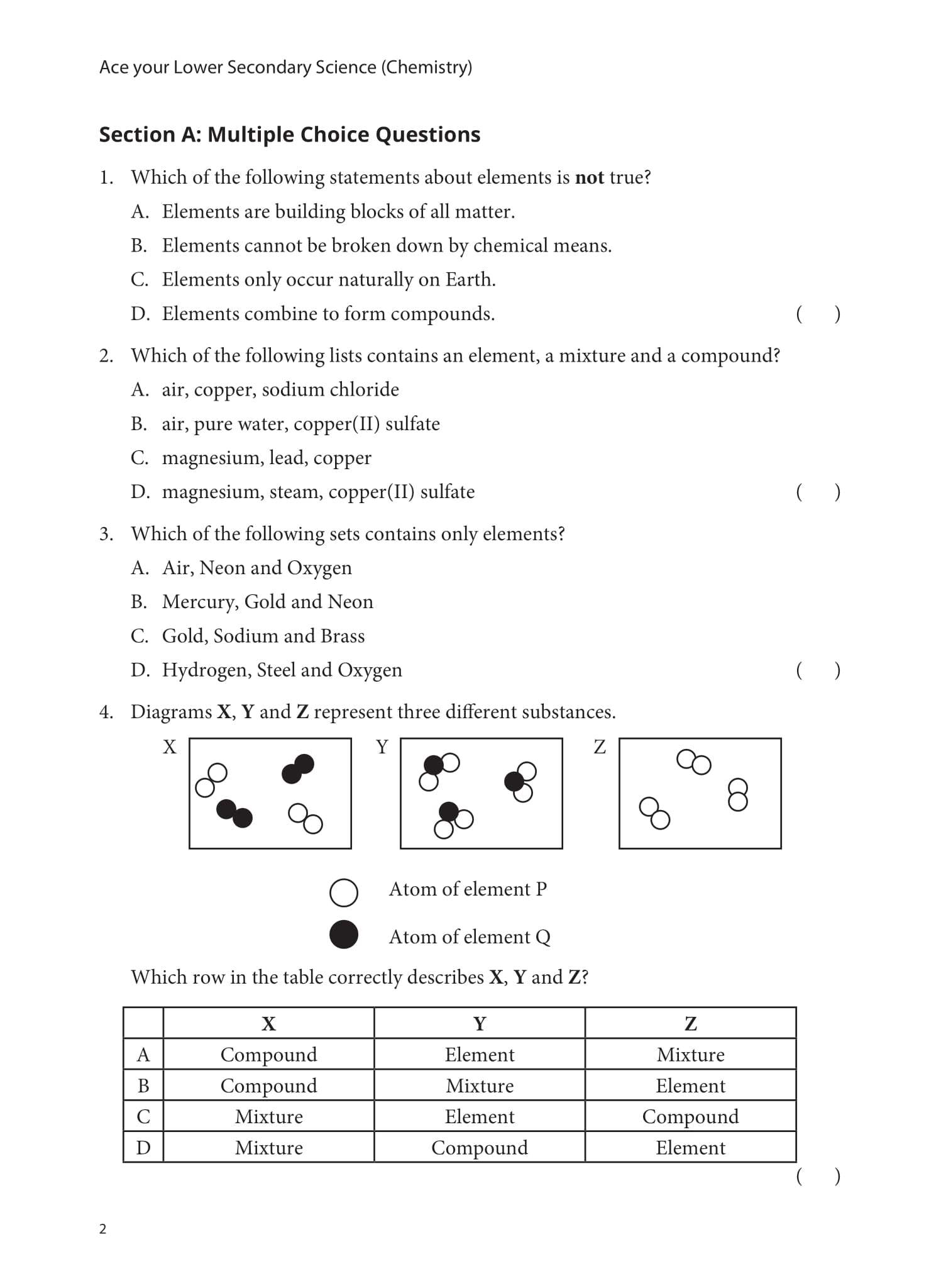Ace Your Lower Secondary Science Chemistry