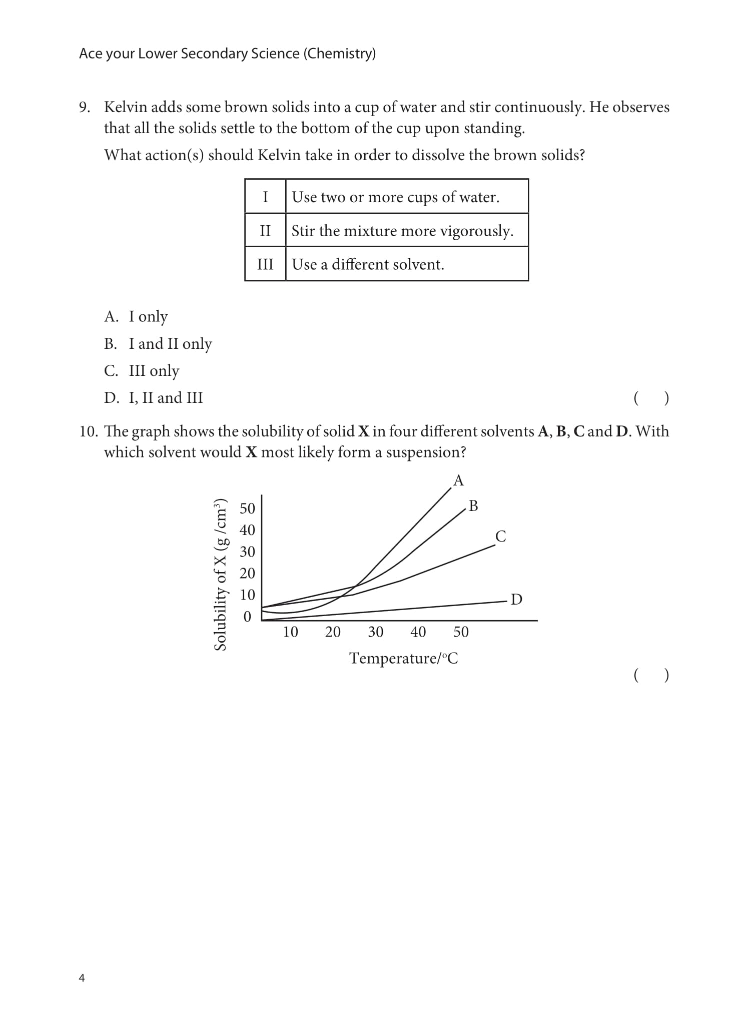 Ace Your Lower Secondary Science Chemistry