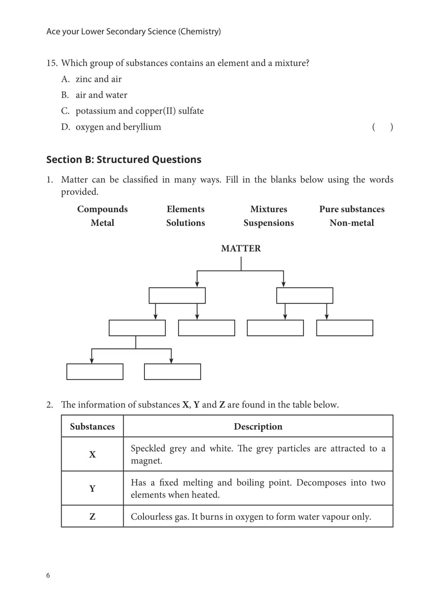 Ace Your Lower Secondary Science Chemistry