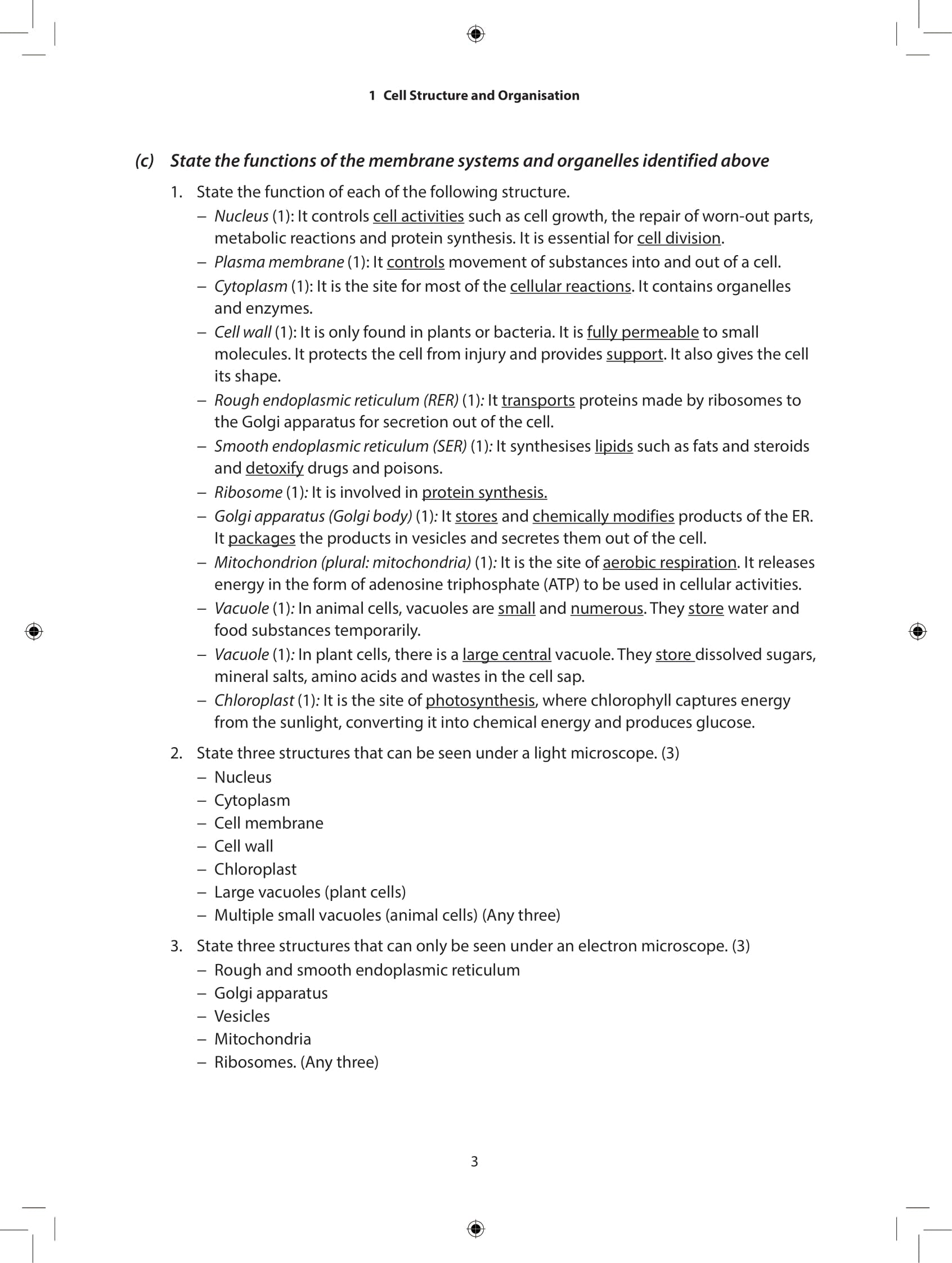 Ace Your O-Level Biology: Key Notes & Exercises