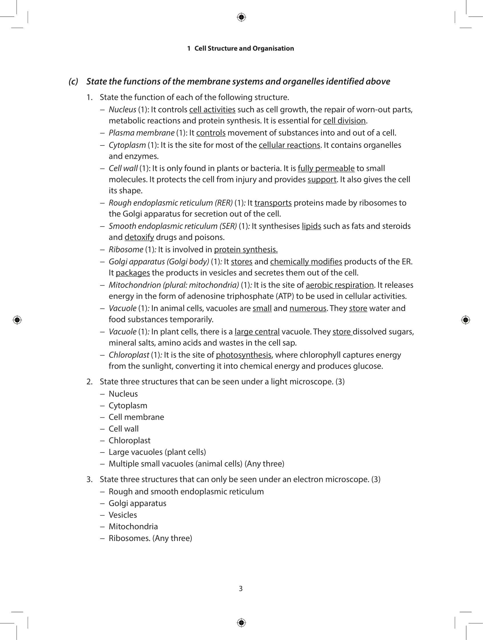Ace Your O-Level Biology: Key Notes & Exercises