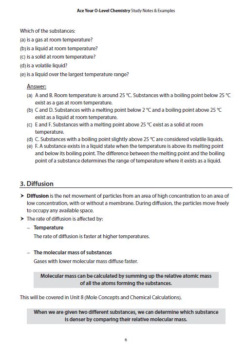 Ace Your O-Level Chemistry Summary Notes for Revision