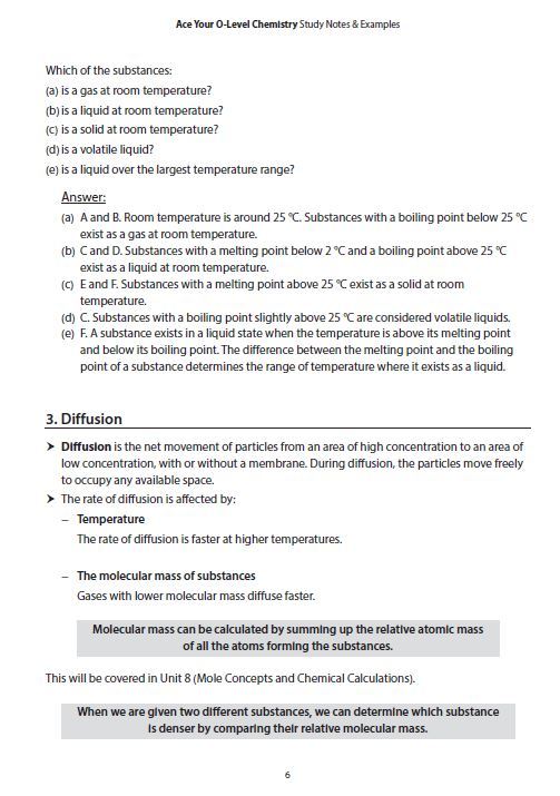 Ace Your O-Level Chemistry Summary Notes for Revision