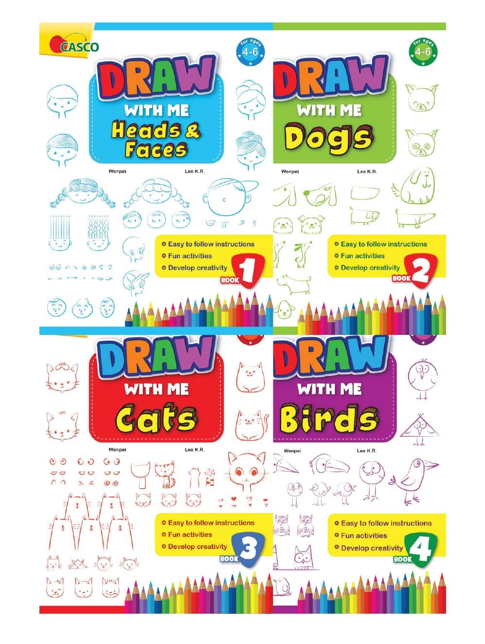 Draw with Me series (Book 1 to 4)