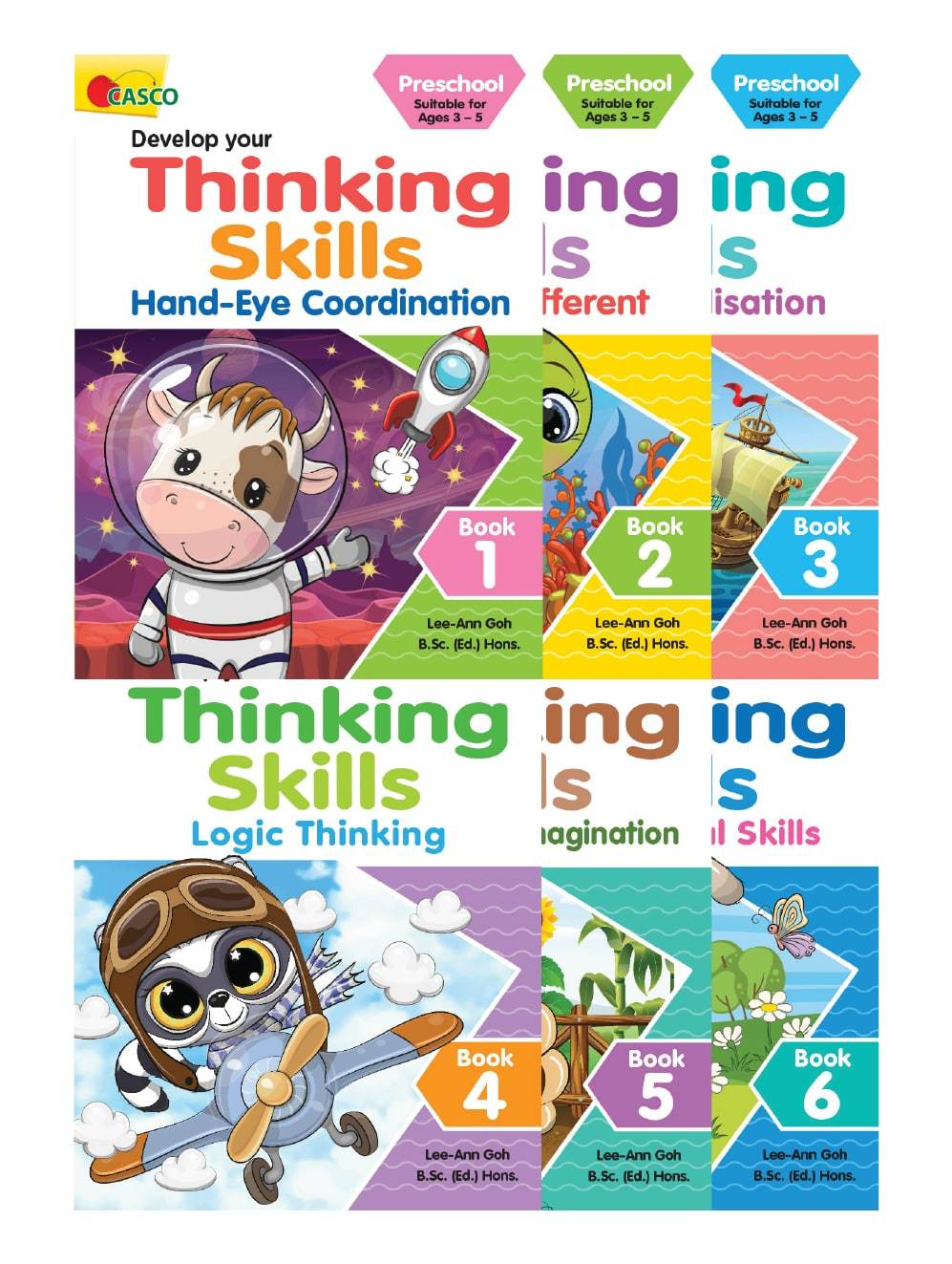 Preschool Develop Your Thinking Skills series (Book 1 to 6)