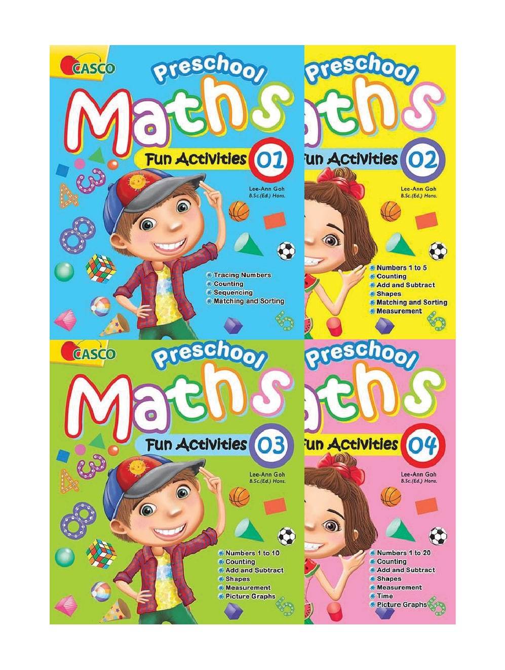 Preschool Maths Fun Activities (Book 1 to 4)
