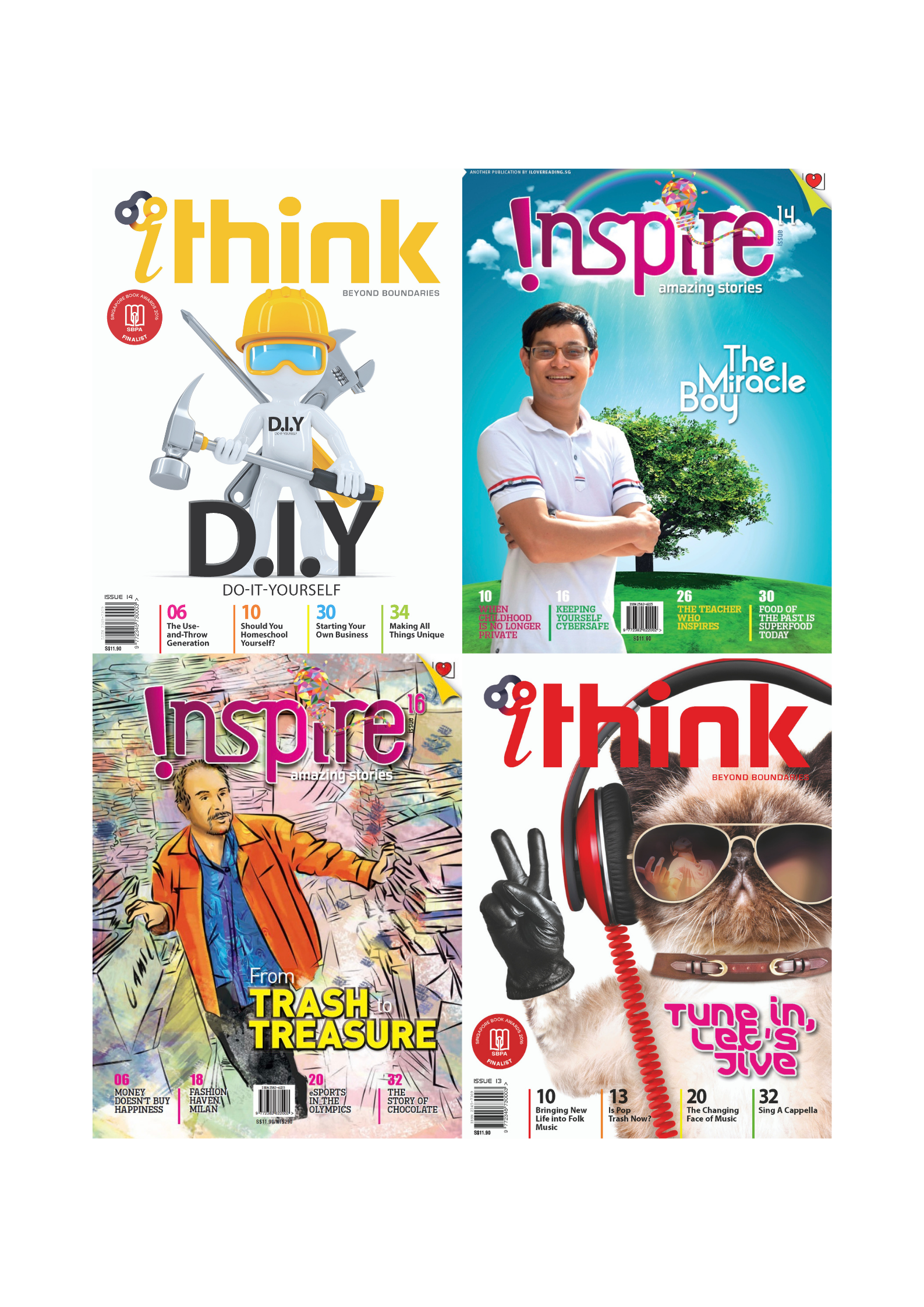 [Combo F] Inspire Magazine (13+ y/o) and iThink Magazine (15+ y/o): 4
