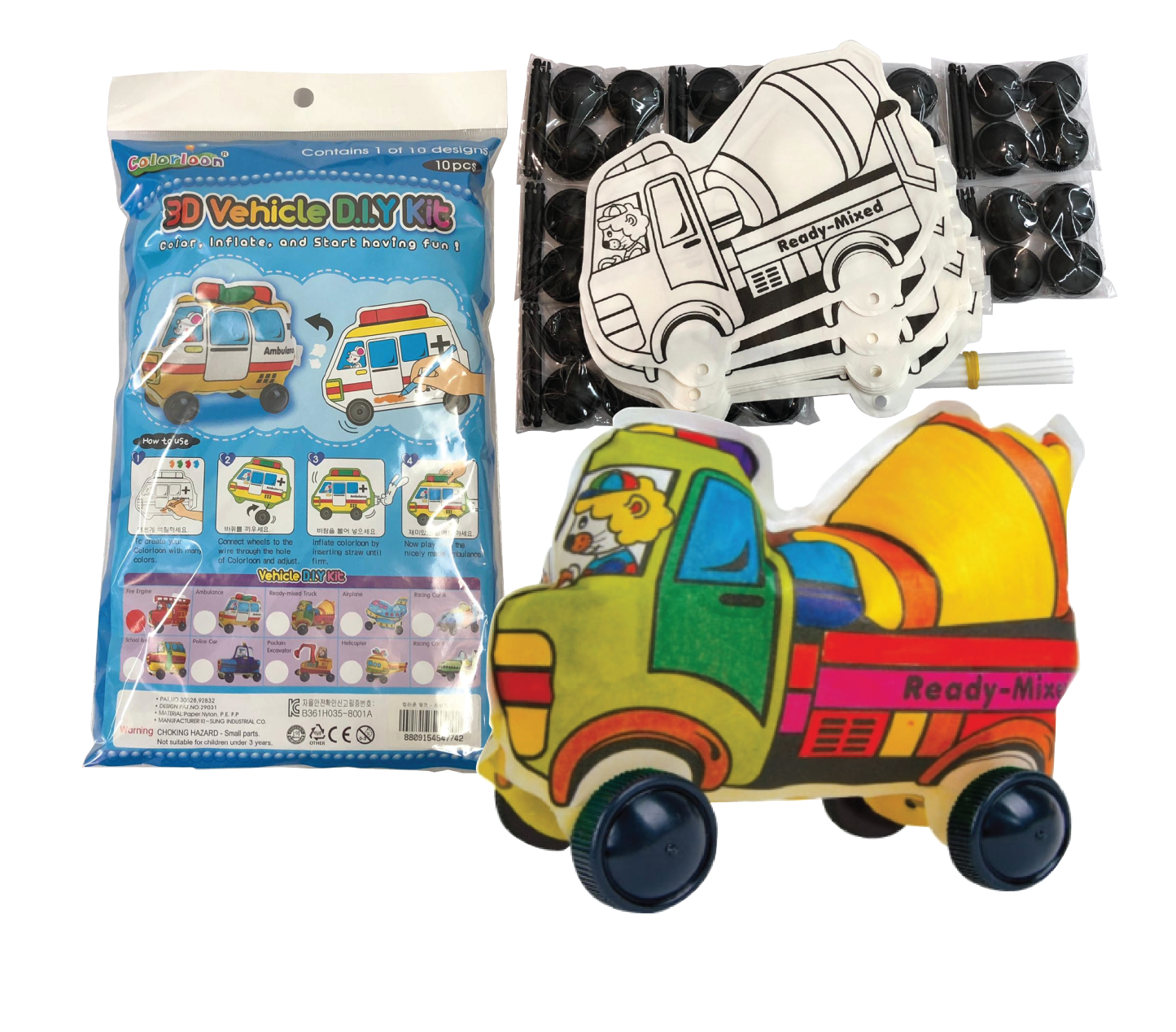 Colorloon Design N Inflate Vehicle Series - Mixer Truck