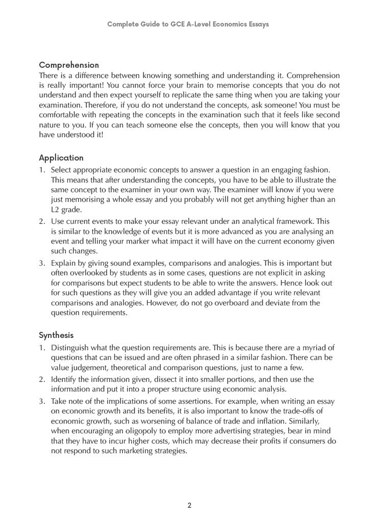 Complete Guide to GCE A-Level Economics Essays