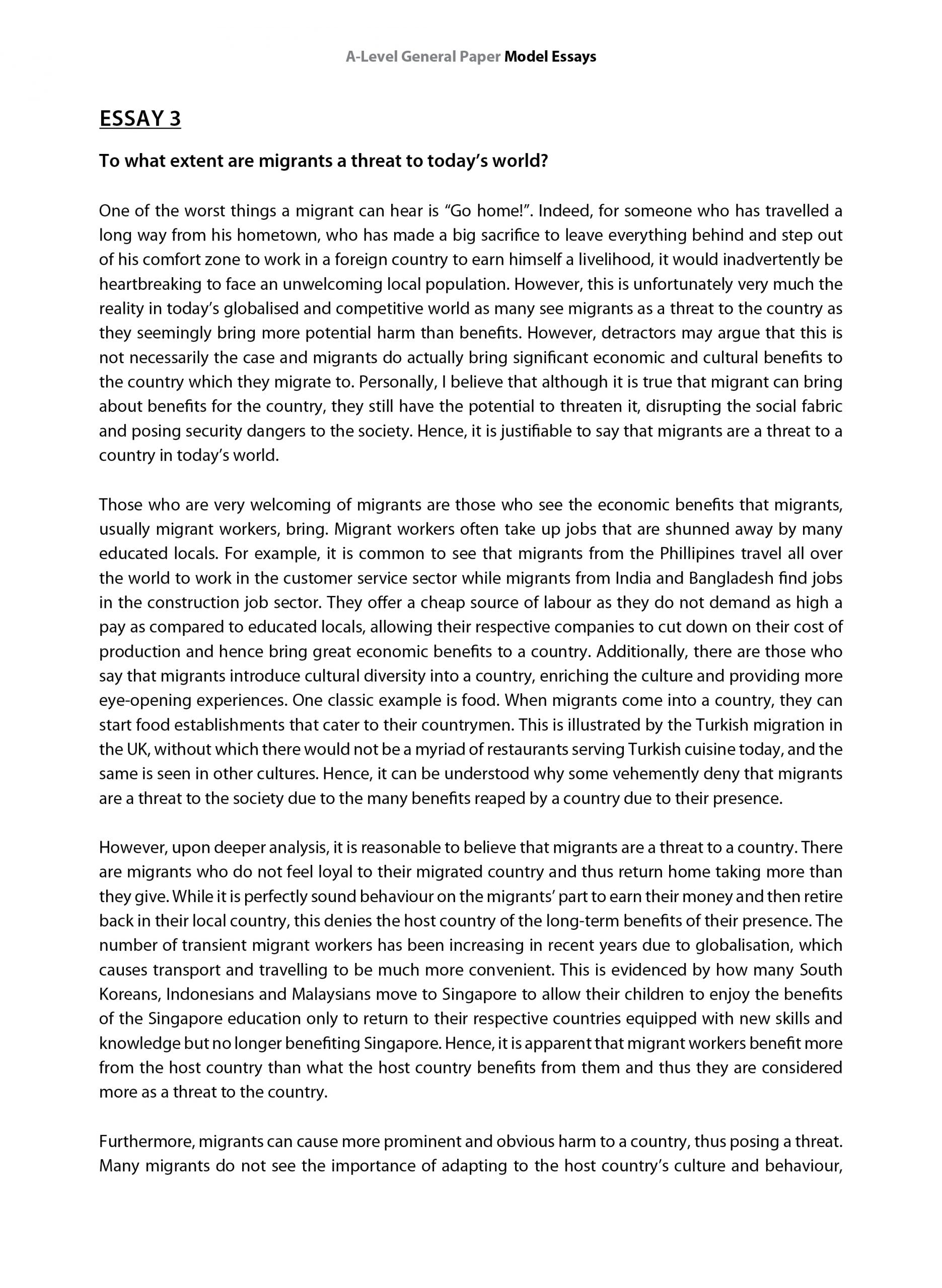 A-Level General Paper Model Essays  Write Your Way to an A