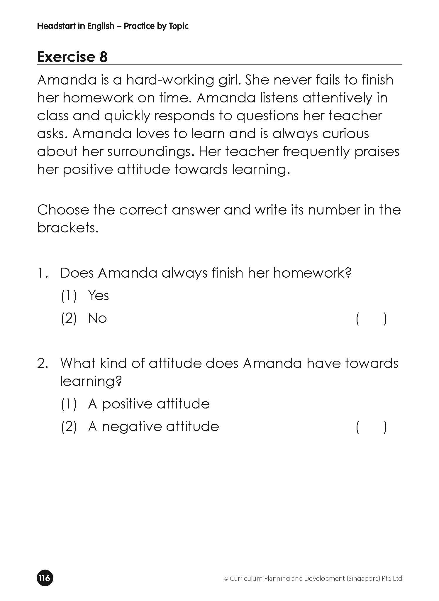Headstart in English: Practice by Topic