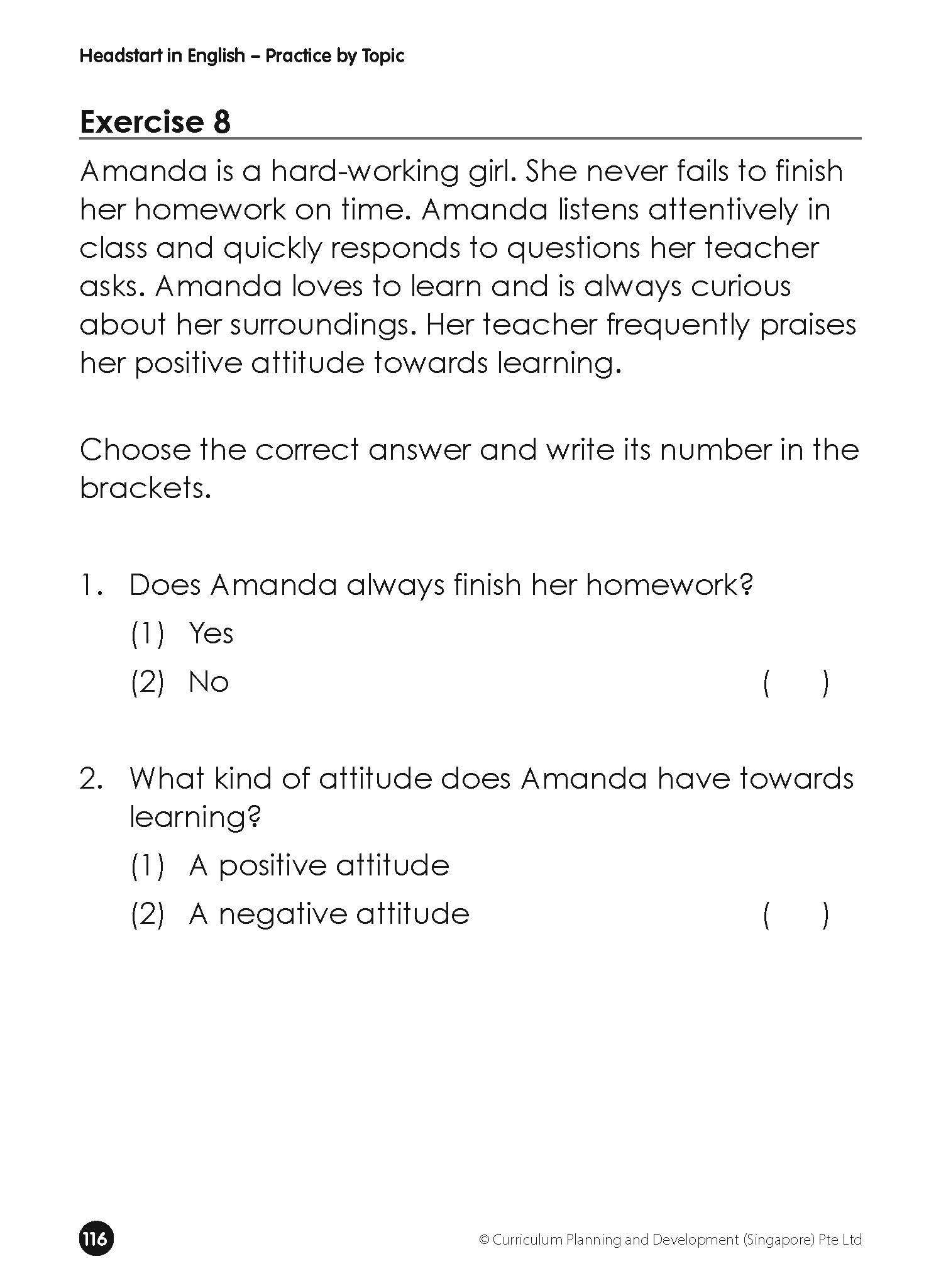 Headstart in English: Practice by Topic