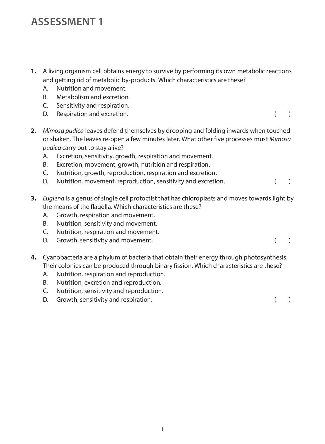 IGCSE Guide Biology Book 1  Ordinary Level