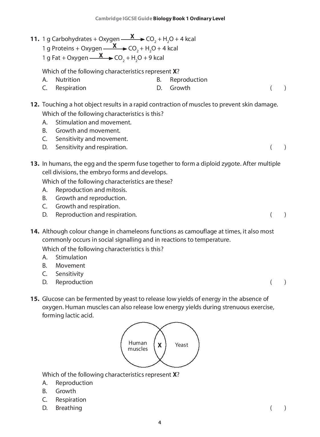 IGCSE Guide Biology Book 1  Ordinary Level