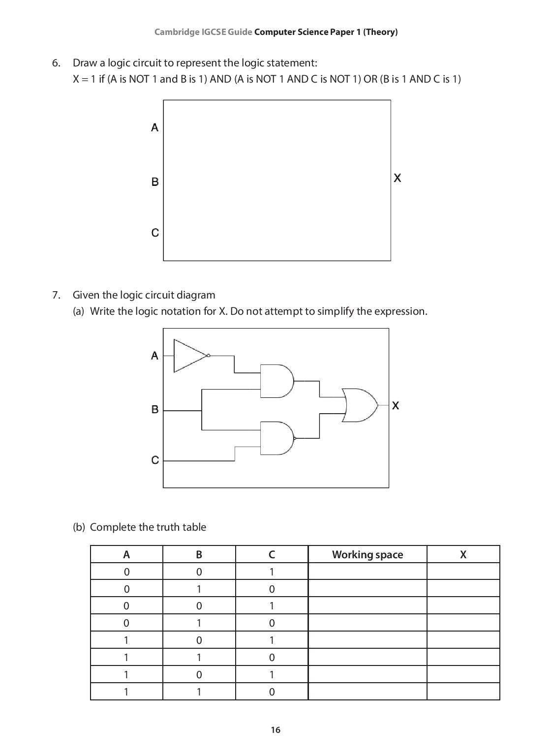 IGCSE Guide Computer Science Paper 1 (Theory)