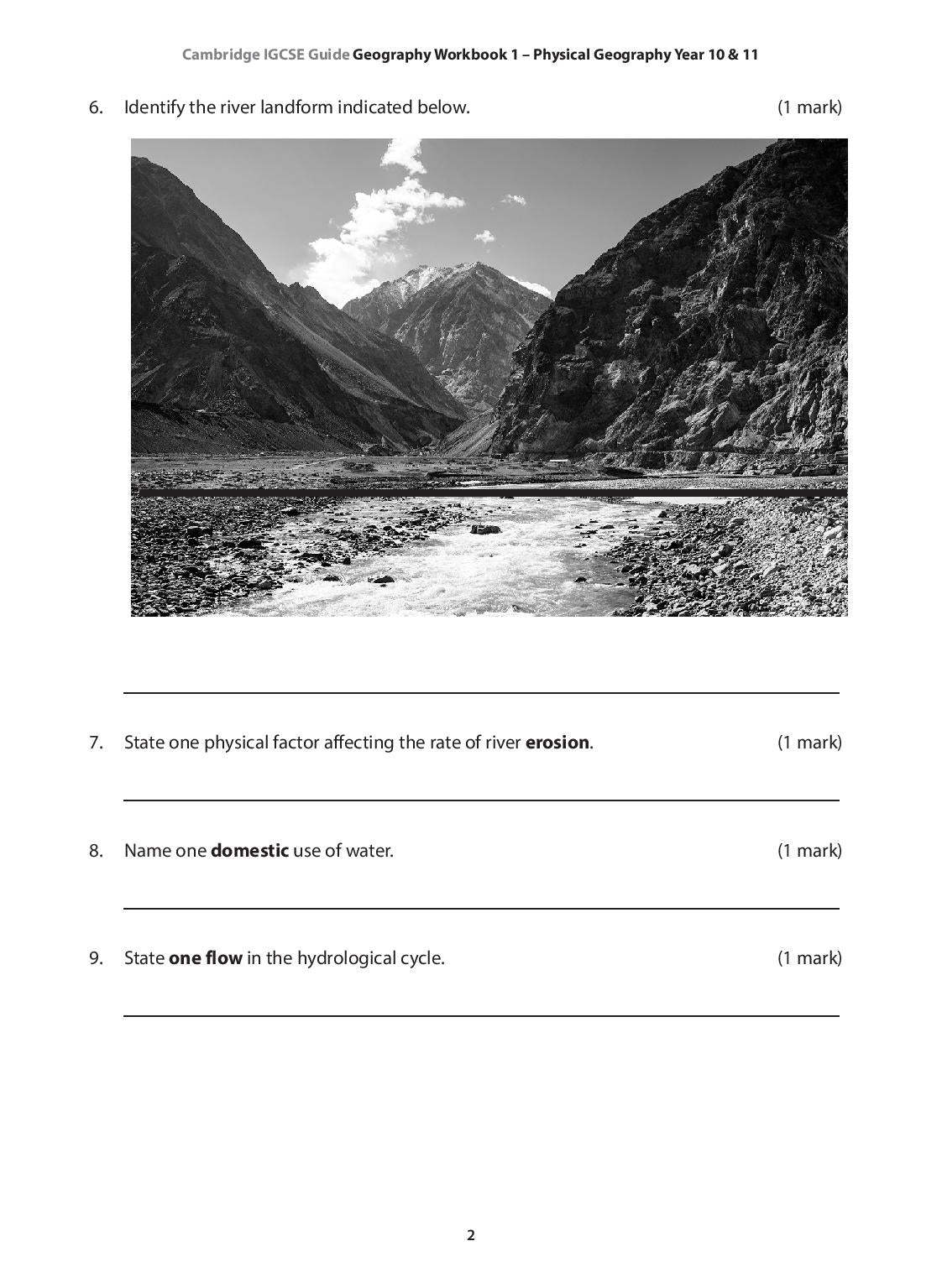 IGCSE Guide Geography Workbook 1  Physical Geography Year 10 & 11