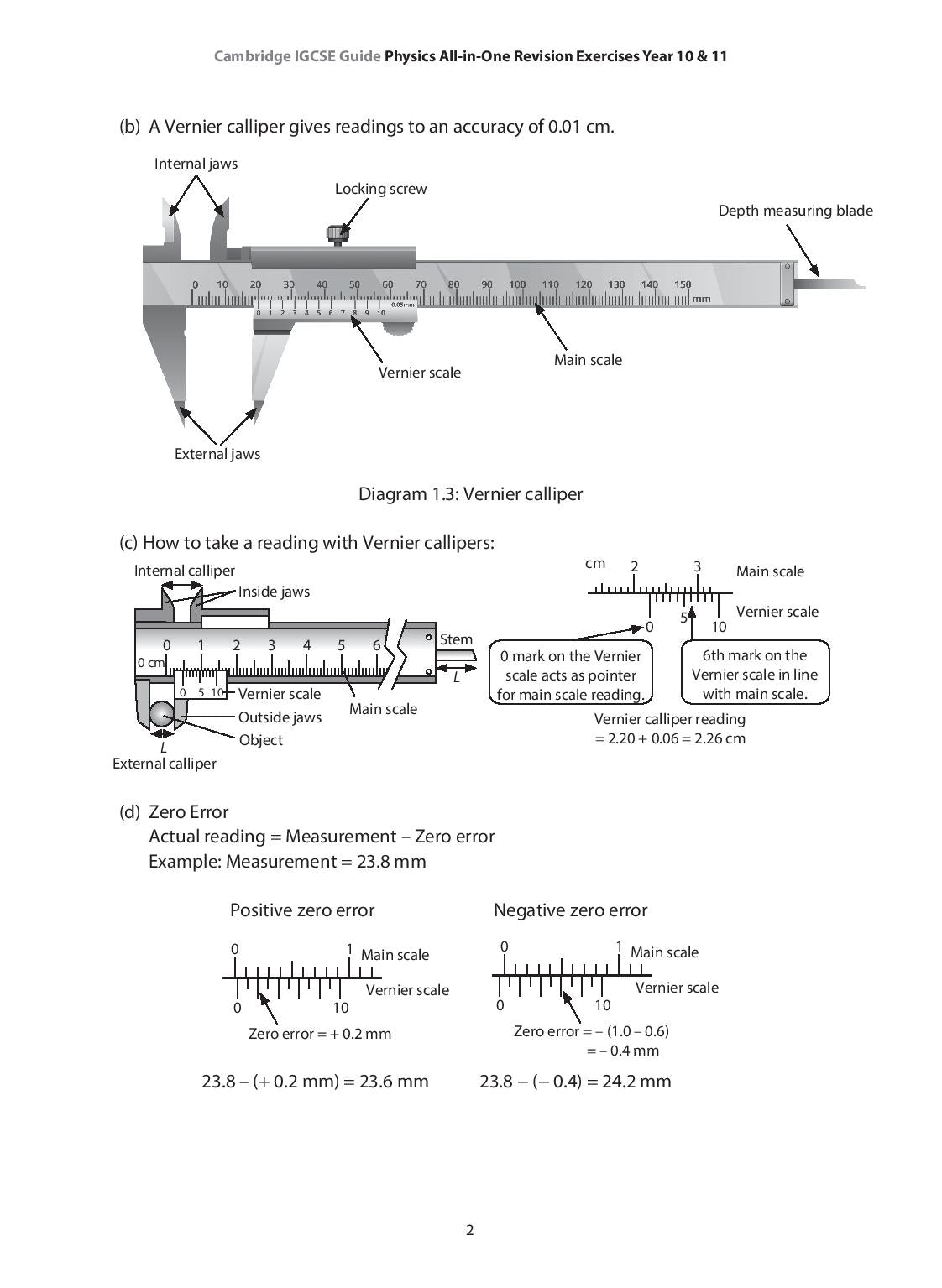 IGCSE Guide Physics All-in-one Revision Exercises Year 10 & 11