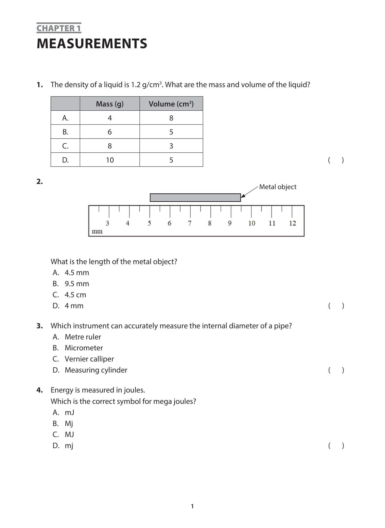 IGCSE Guide Physics Topical Assessments with Solutions (Ordinary Level)