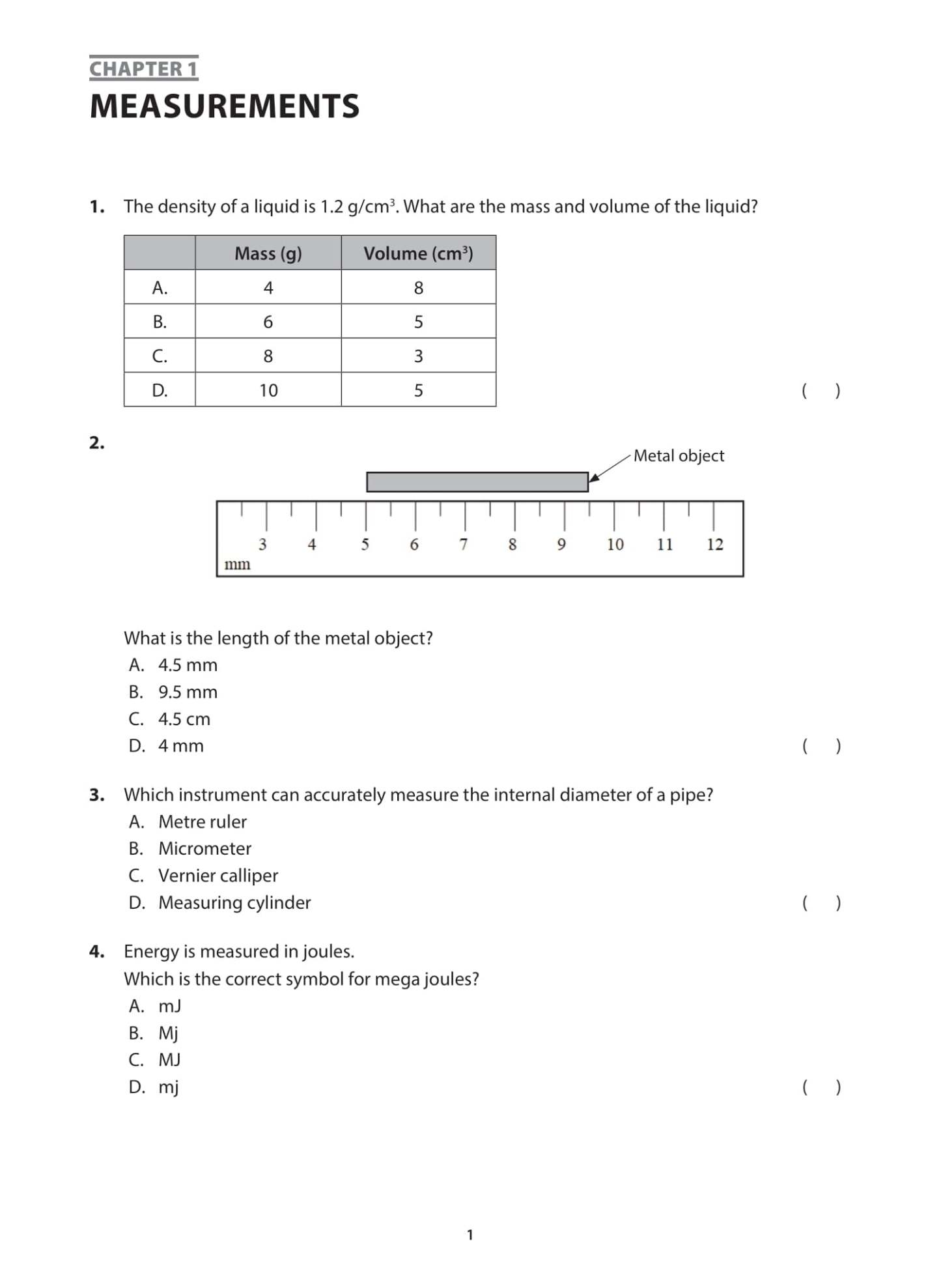 IGCSE Guide Physics Topical Assessments with Solutions (Ordinary Level)