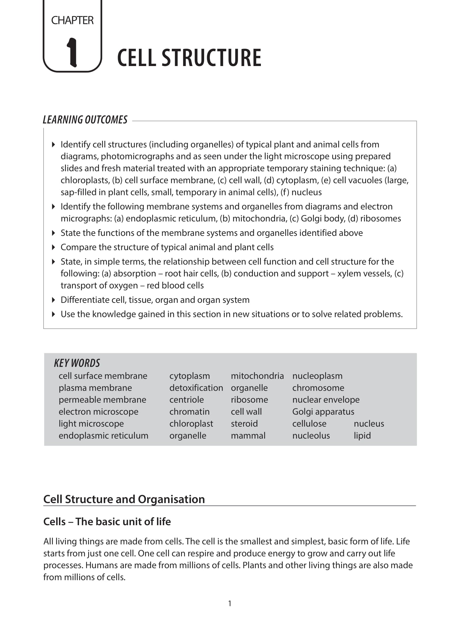 IGCSE and O-Level Biology Guide and Practice Book 1