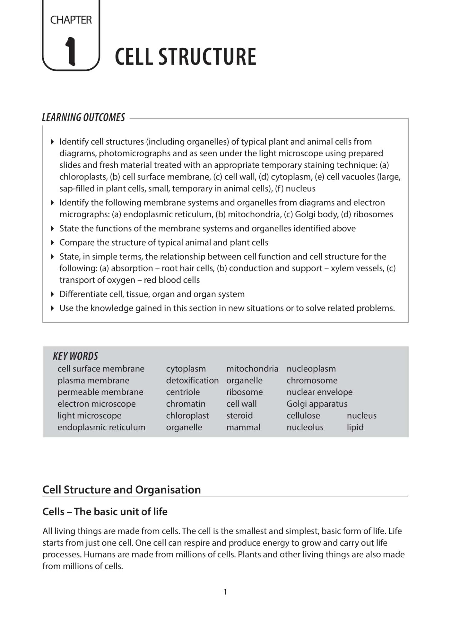 IGCSE and O-Level Biology Guide and Practice Book 1