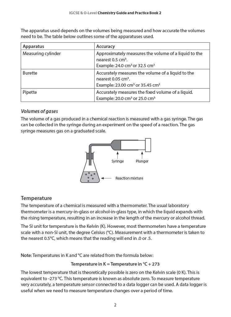 IGCSE and O-Level Chemistry Guide and Practice Book 2
