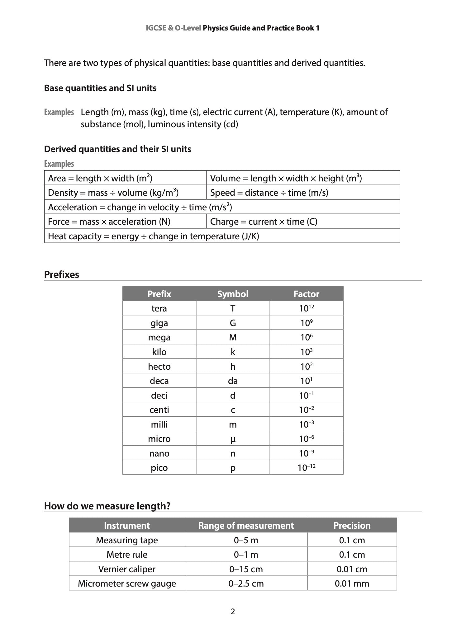 IGCSE and O-Level Physics Guide and Practice Book 1