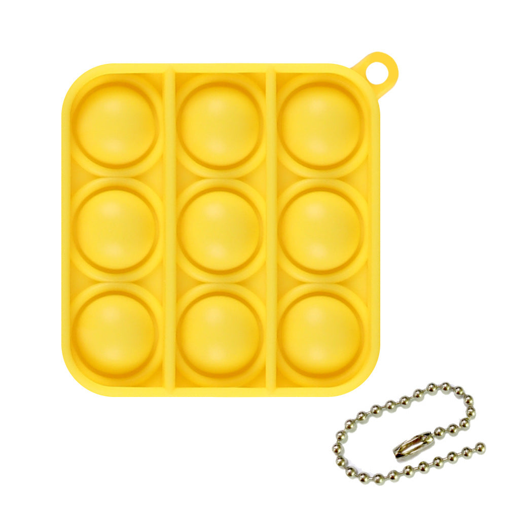 Educational Fidget Toy Stress Reliever IQ Pop Bubble Keychain