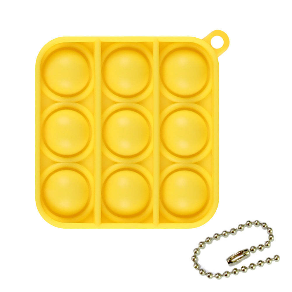 Educational Fidget Toy Stress Reliever IQ Pop Bubble Keychain