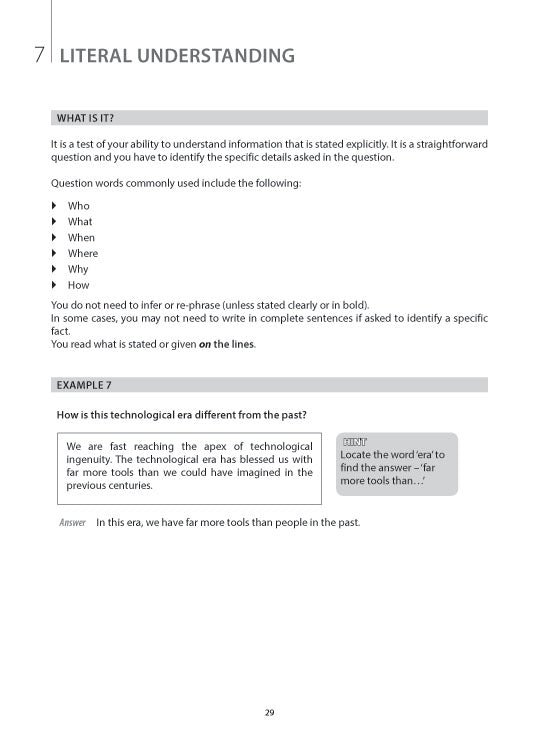 Key Guide O-Level English: Mastering Comprehension Skills