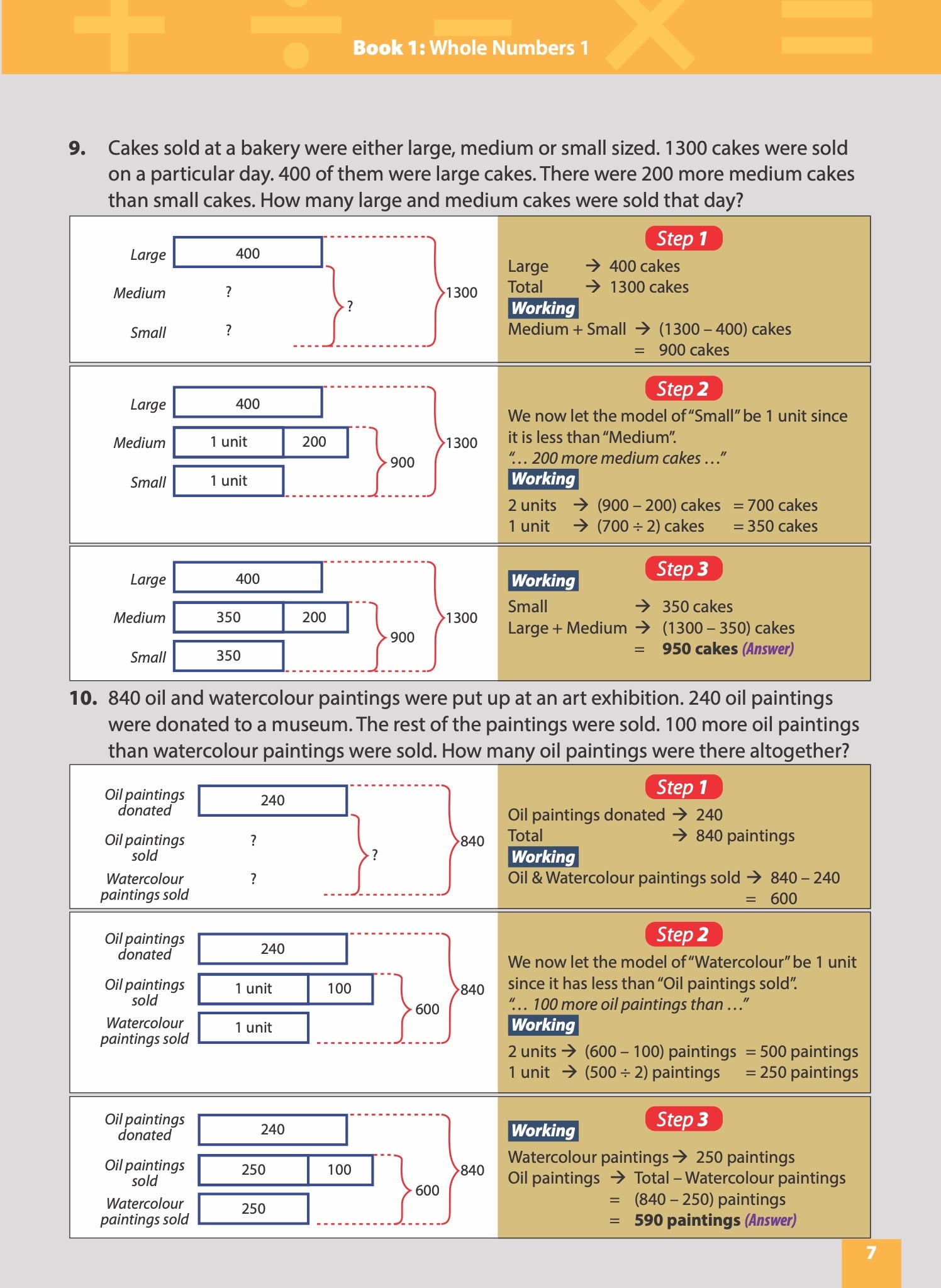 Master Math Models Primary 3 & 4  The Solutions Book