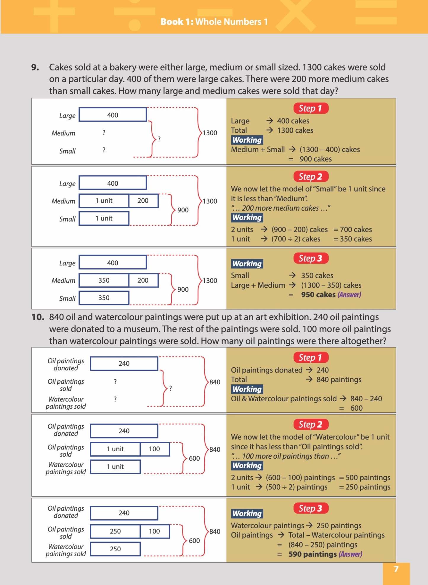 Master Math Models Primary 3 & 4  The Solutions Book