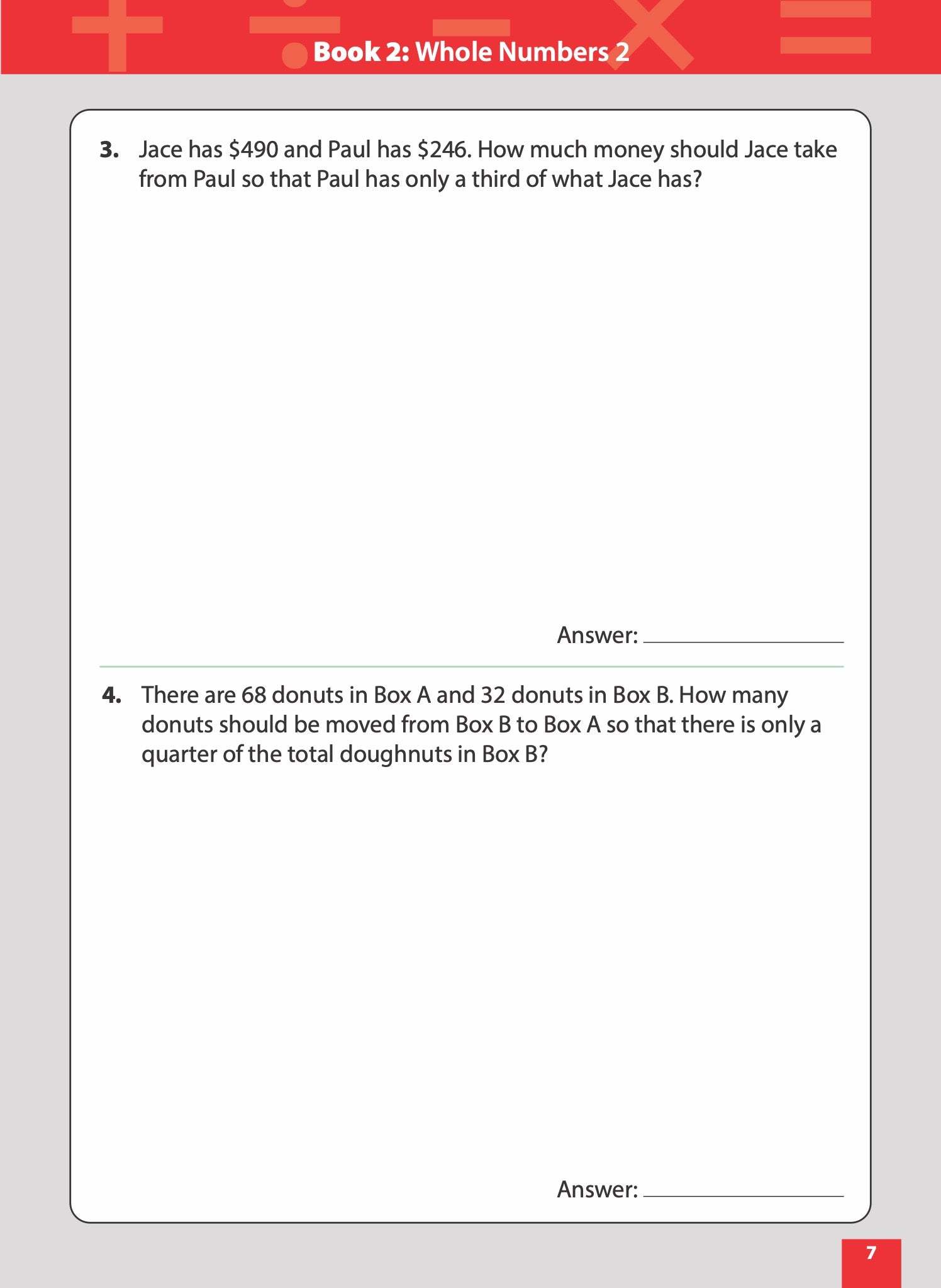 Master Math Models Primary 3 & 4 Book 2  Whole Numbers 2