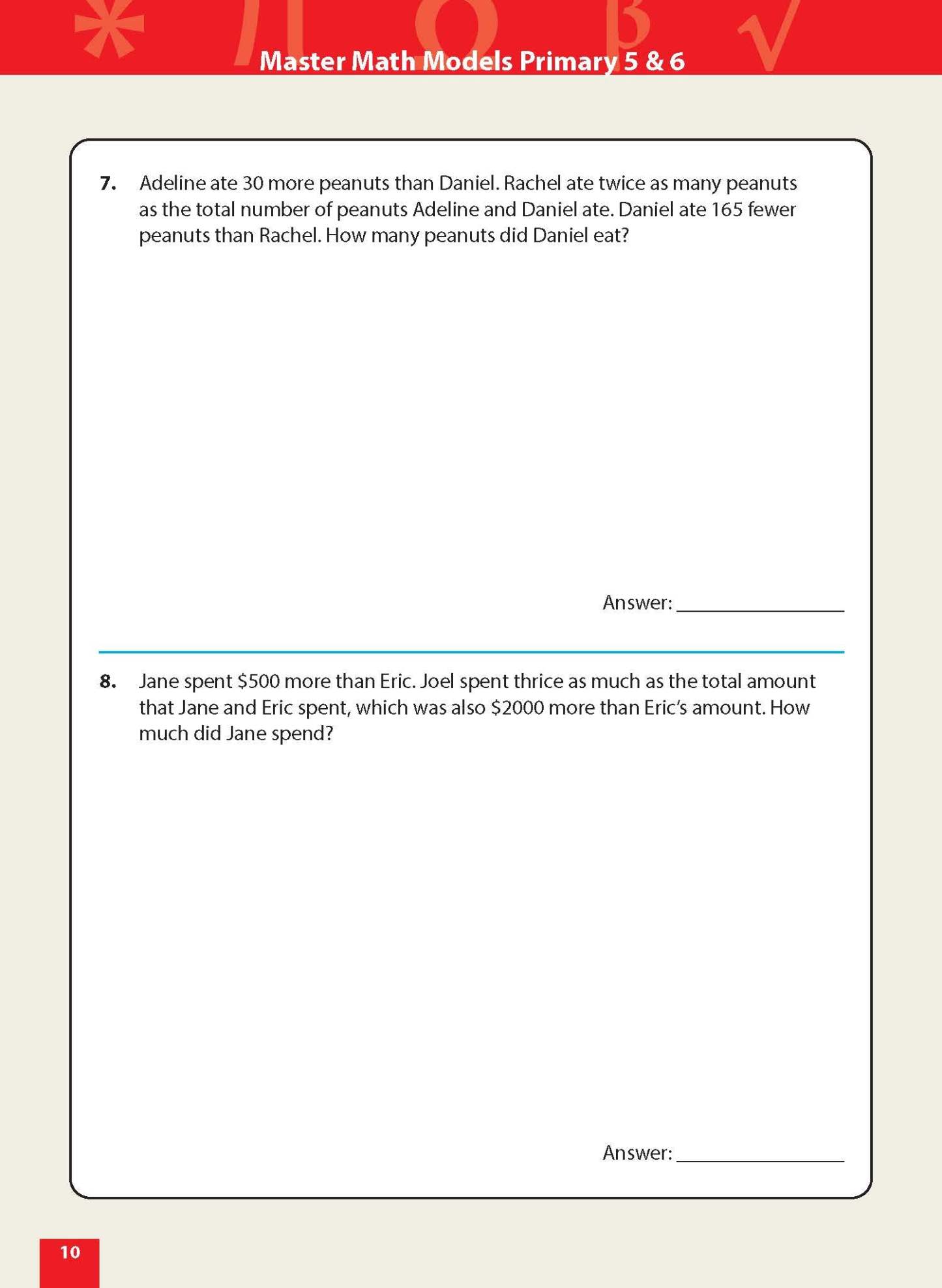 Master Math Models Primary 5 & 6 Book 1  Whole Numbers and Fractions