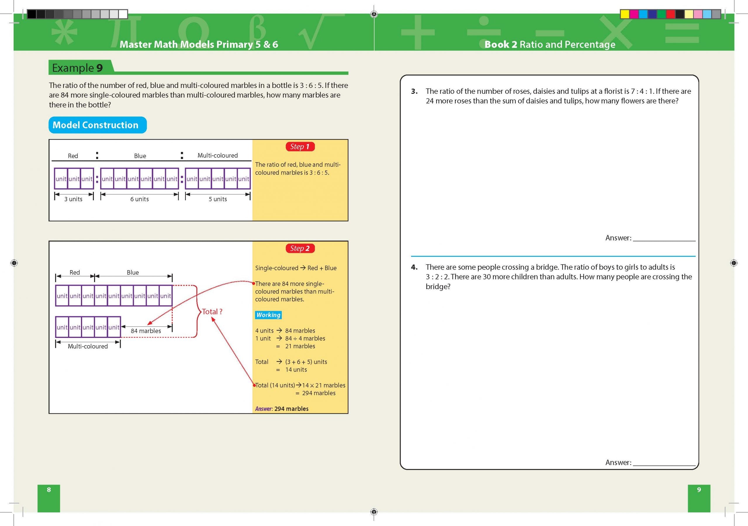 Master Math Models Primary 5 & 6 Book 2  Ratio and Percentage