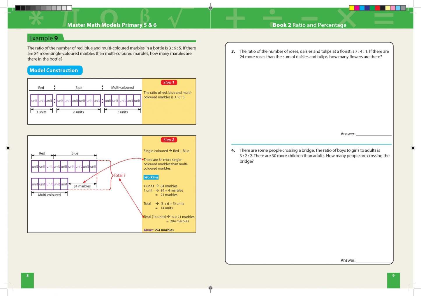 Master Math Models Primary 5 & 6 Book 2  Ratio and Percentage