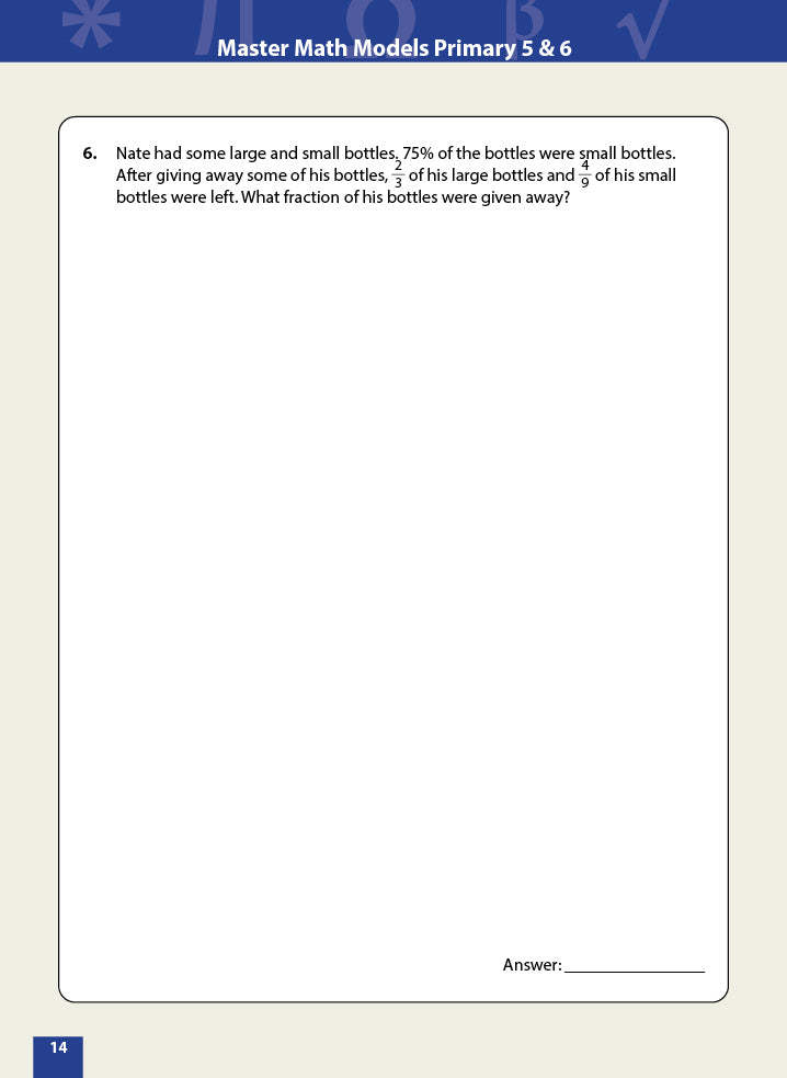 Master Math Models Primary 5 & 6 Book 4  Challenging Problems