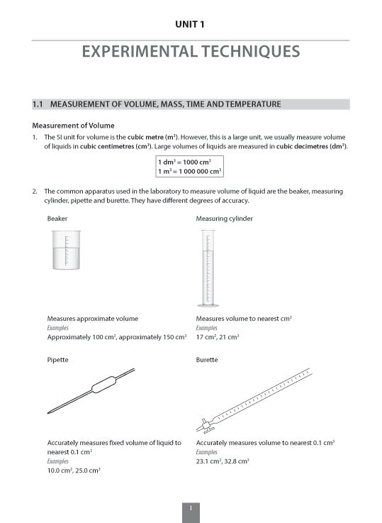 O-Level Revision Guide Science Chemistry: Key Notes & Critical Questions
