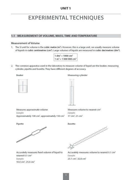 O-Level Revision Guide Science Chemistry: Key Notes & Critical Questions