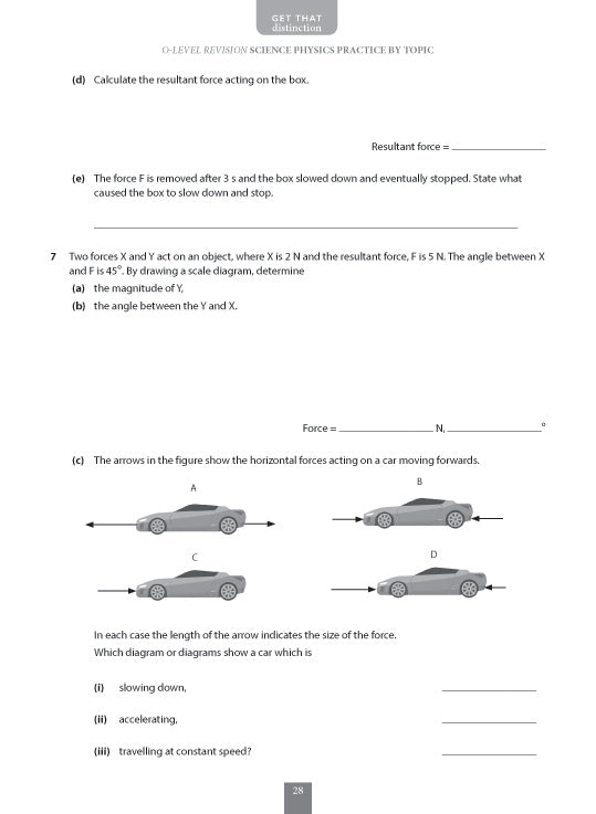 O-Level Revision Guide Science Physics Practice Questions by Topic