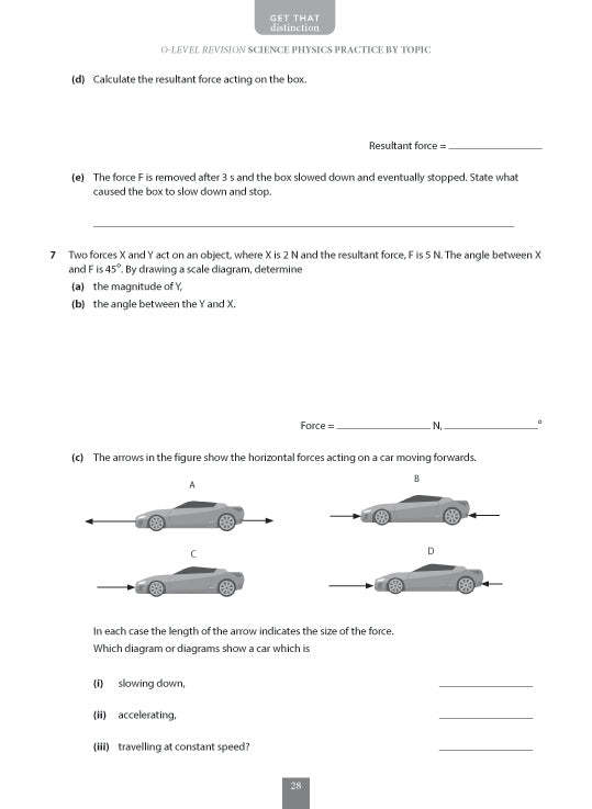 O-Level Revision Guide Science Physics Practice Questions by Topic