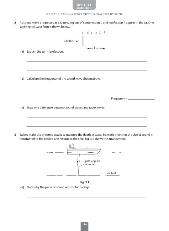O-Level Revision Guide Science Physics Practice Questions by Topic