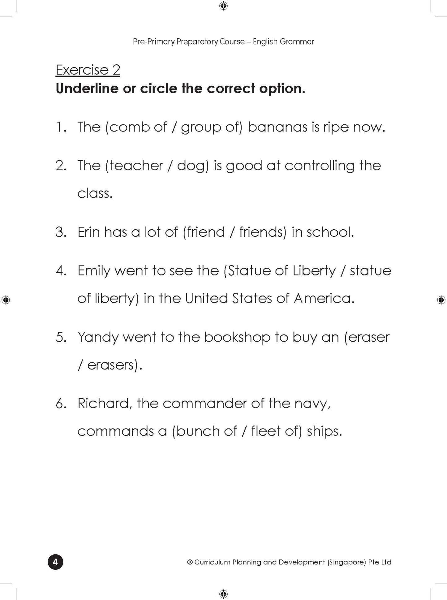 Pre-Primary Preparatory Course English Grammar