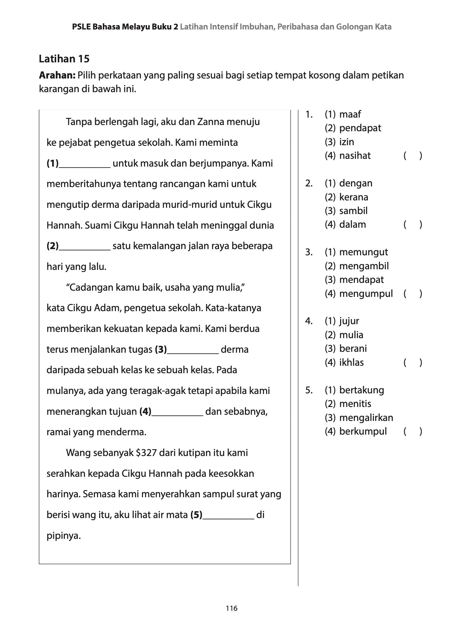 PSLE Bahasa Melayu Buku 2 Latihan Intensif Imbuhan