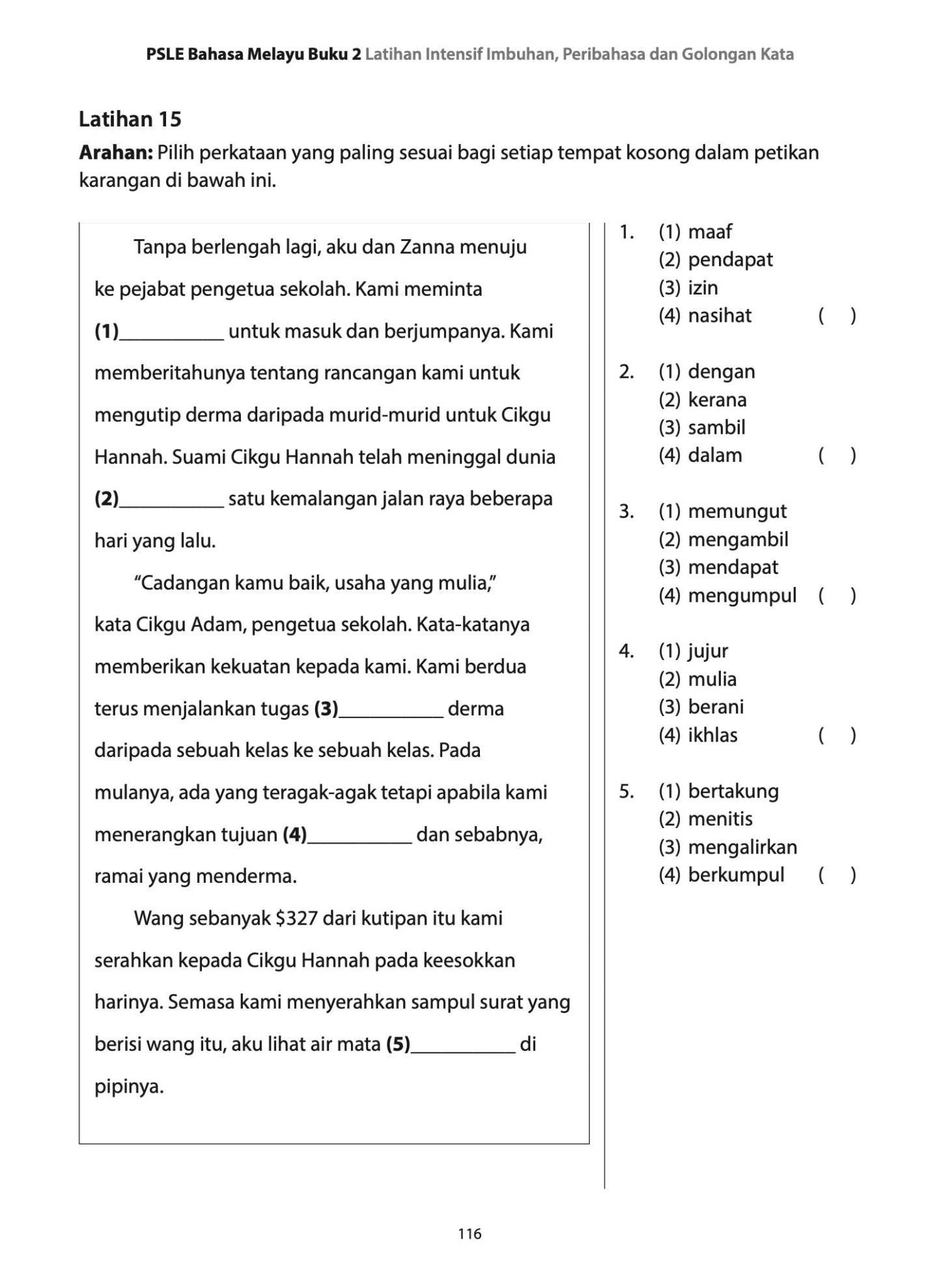 PSLE Bahasa Melayu Buku 2 Latihan Intensif Imbuhan