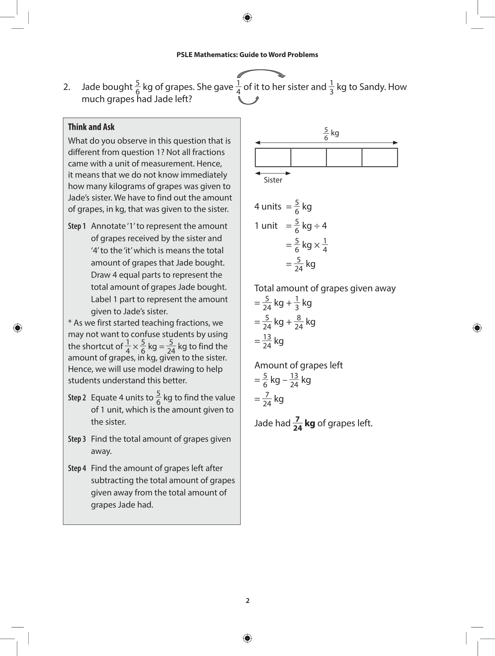 PSLE Mathematics Guide to Word Problems
