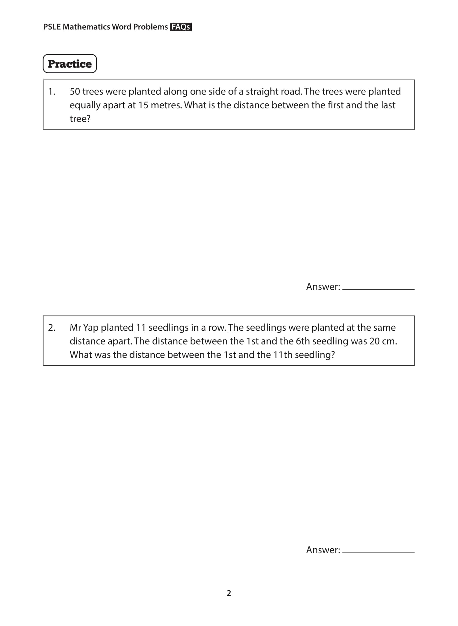 PSLE Mathematics Word Problems  FAQs