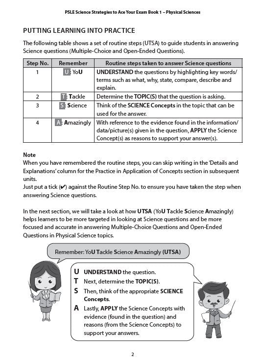 PSLE Science Strategies to Ace Your Exam Book 1  Physical Sciences